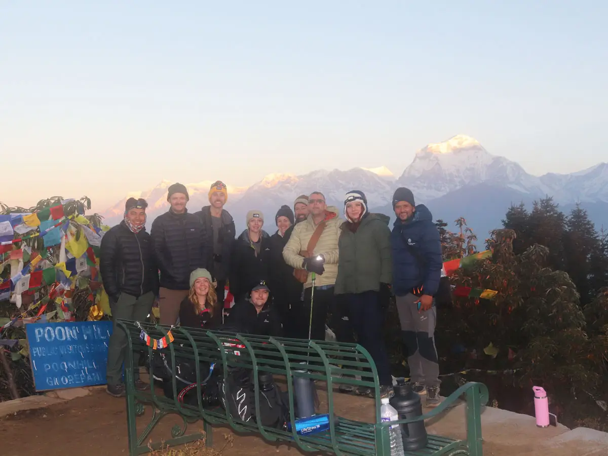 Himalayan view from Poon Hill in May