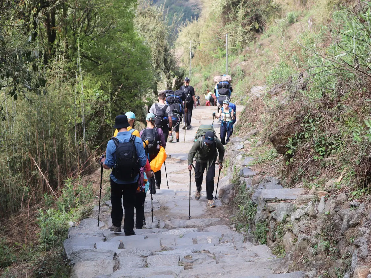 Walking towards Annapurna Base Camp