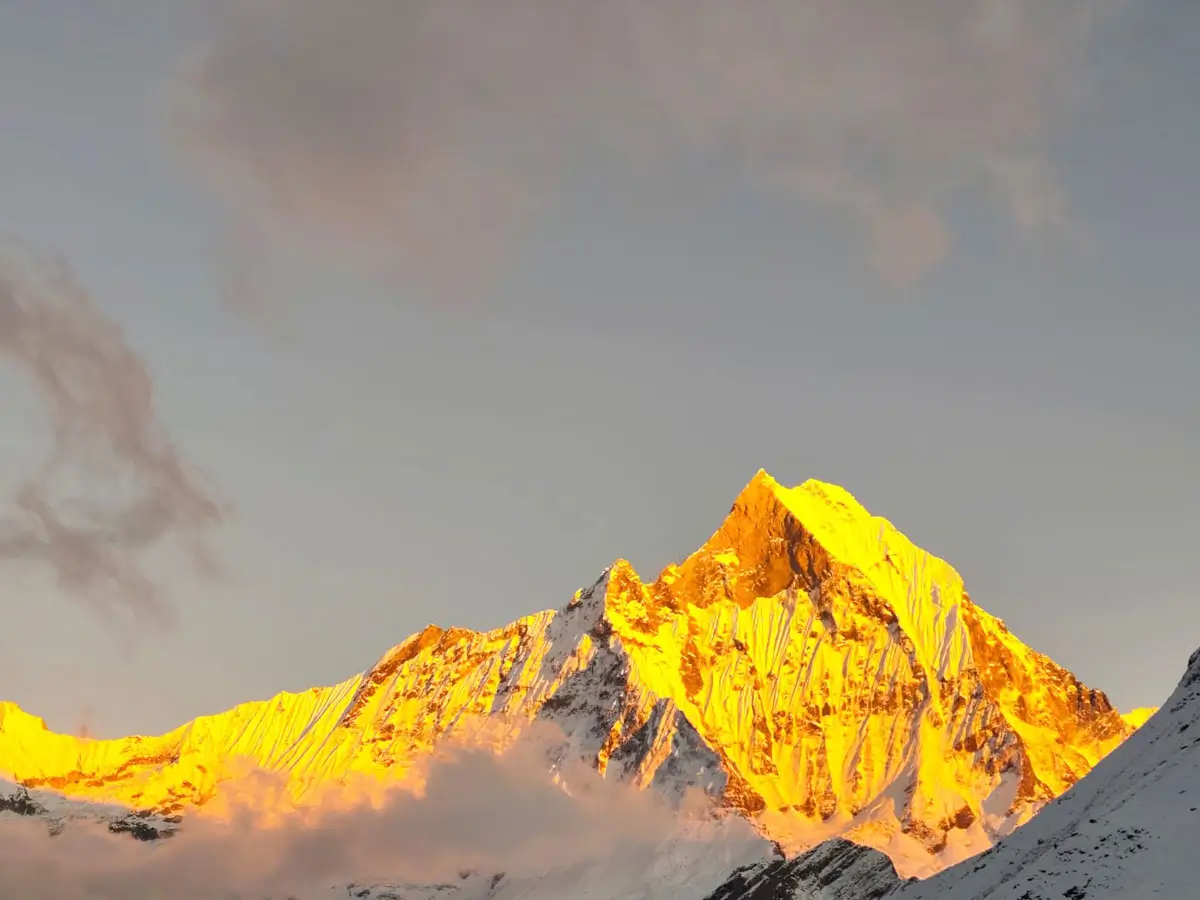 The Fishtail View on ABC Trek