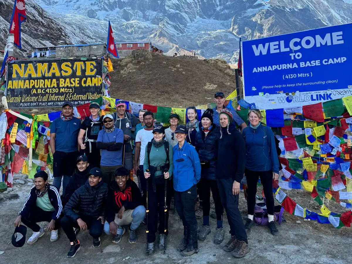 Our ABC Trek Group - Reached ABC Successfully - guided by Raj!