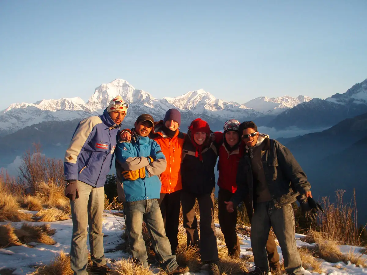 Himalayan View from Poon Hill in April