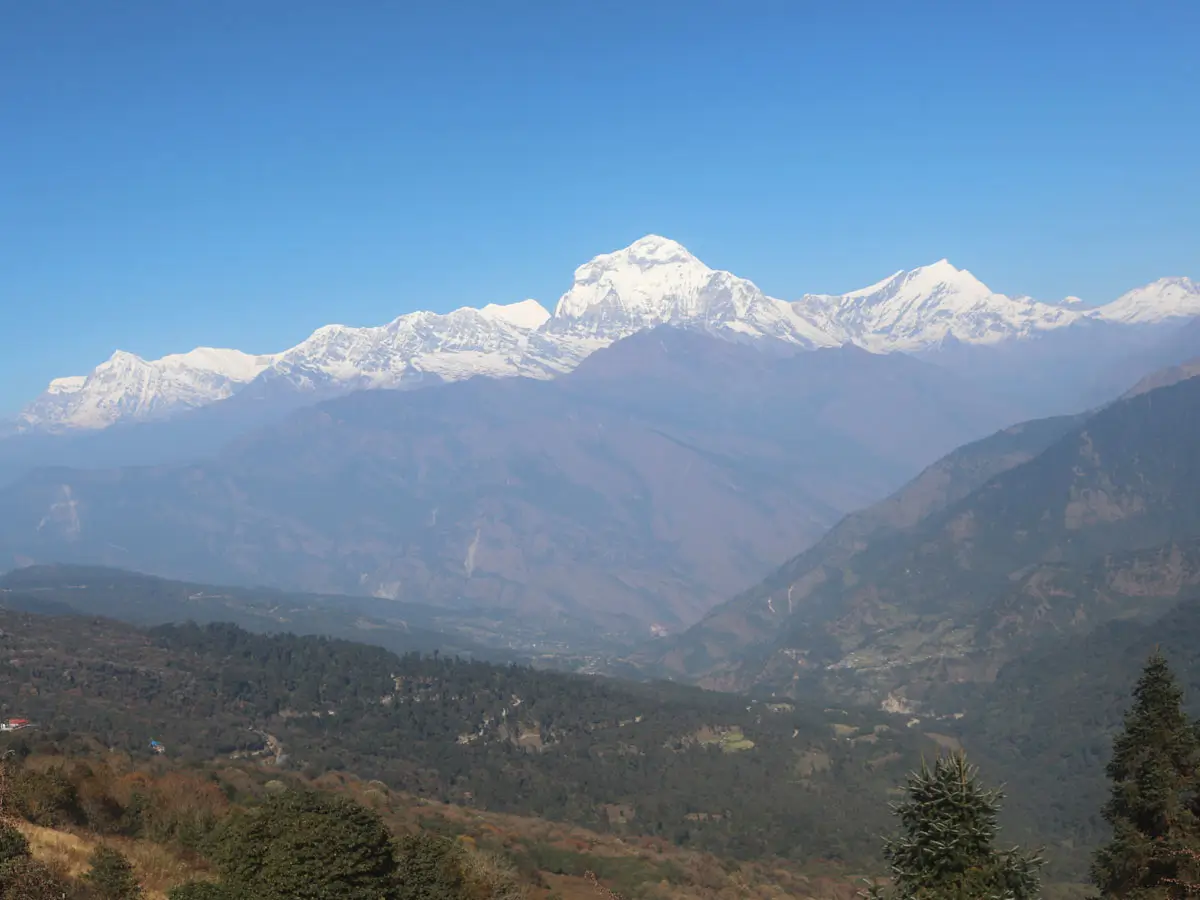 Himalaya view on Annapurna Circuit Trail