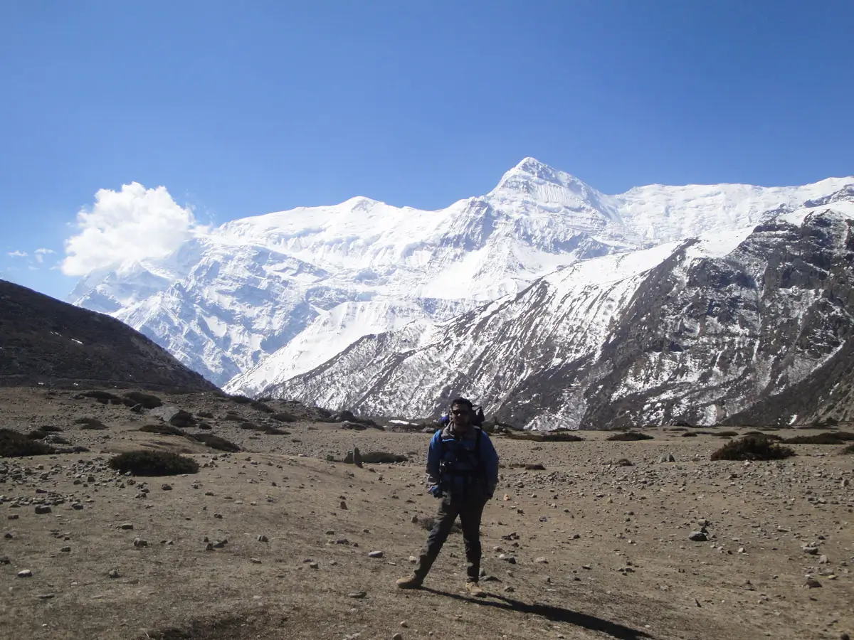 Himalaya view on Annapurna Circuit Trail!