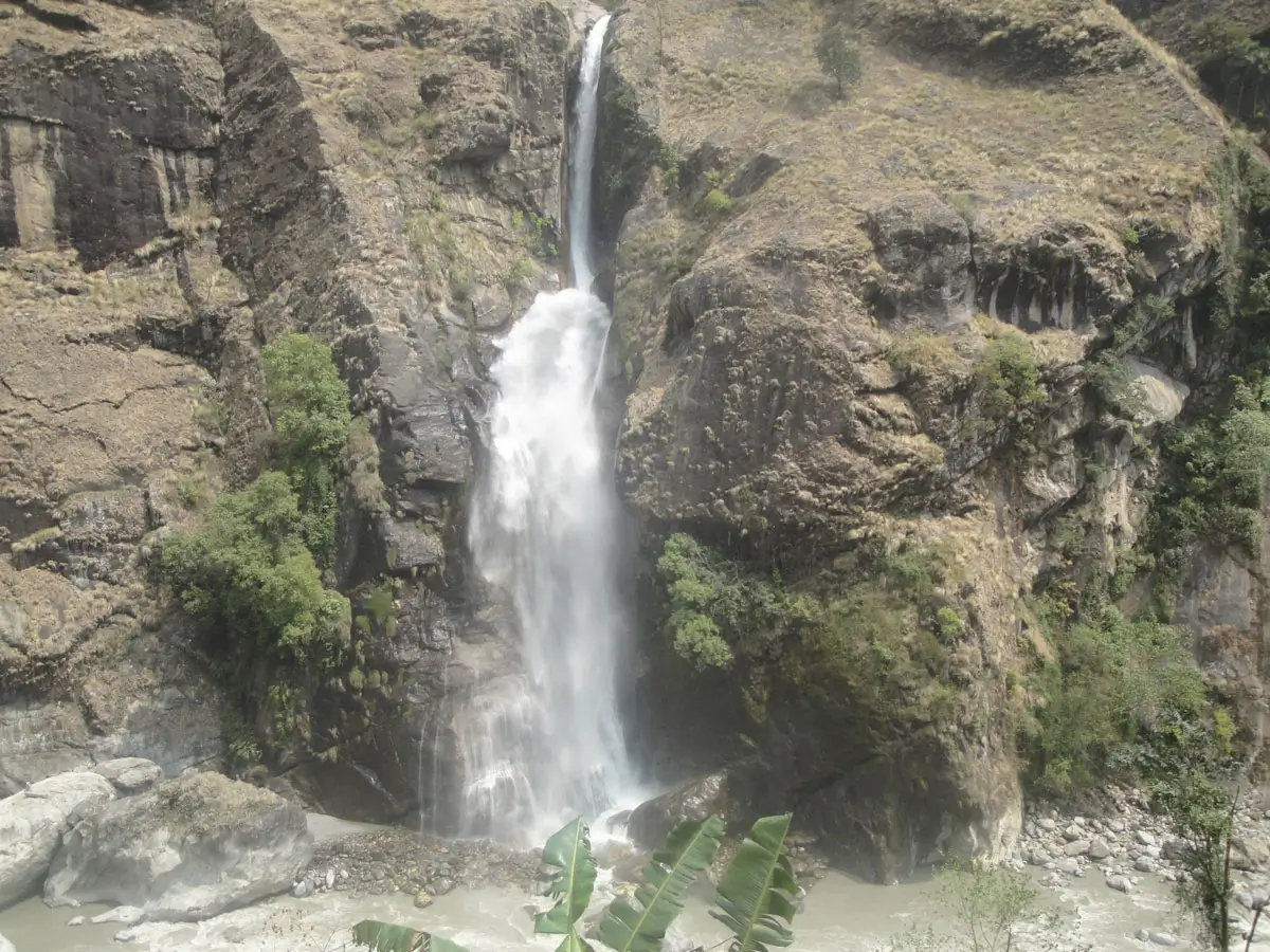 Water fall in Annapurna Circuit Trail