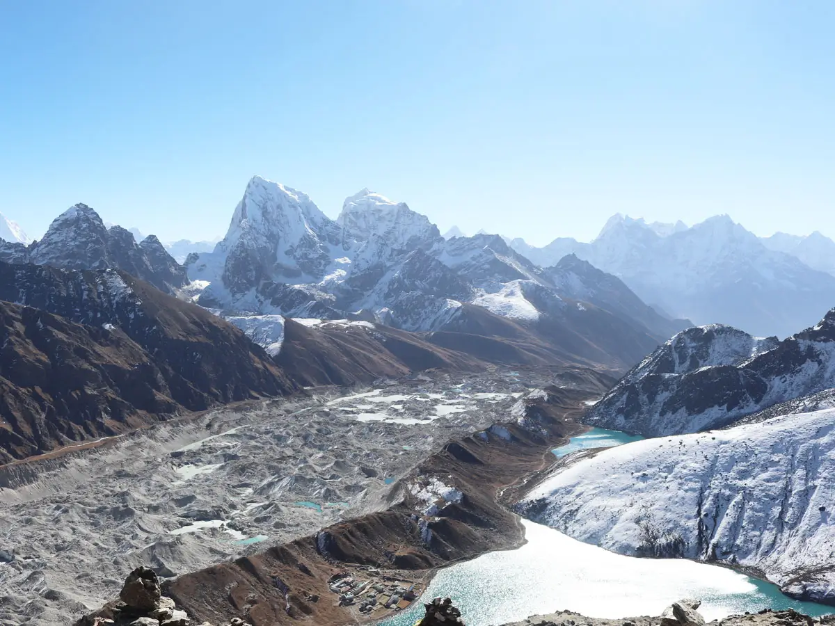 The Gokyo Lake and Glacier