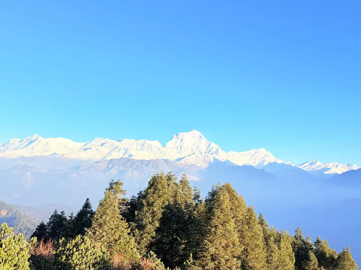 Himalaya view on Ghorepani Trek