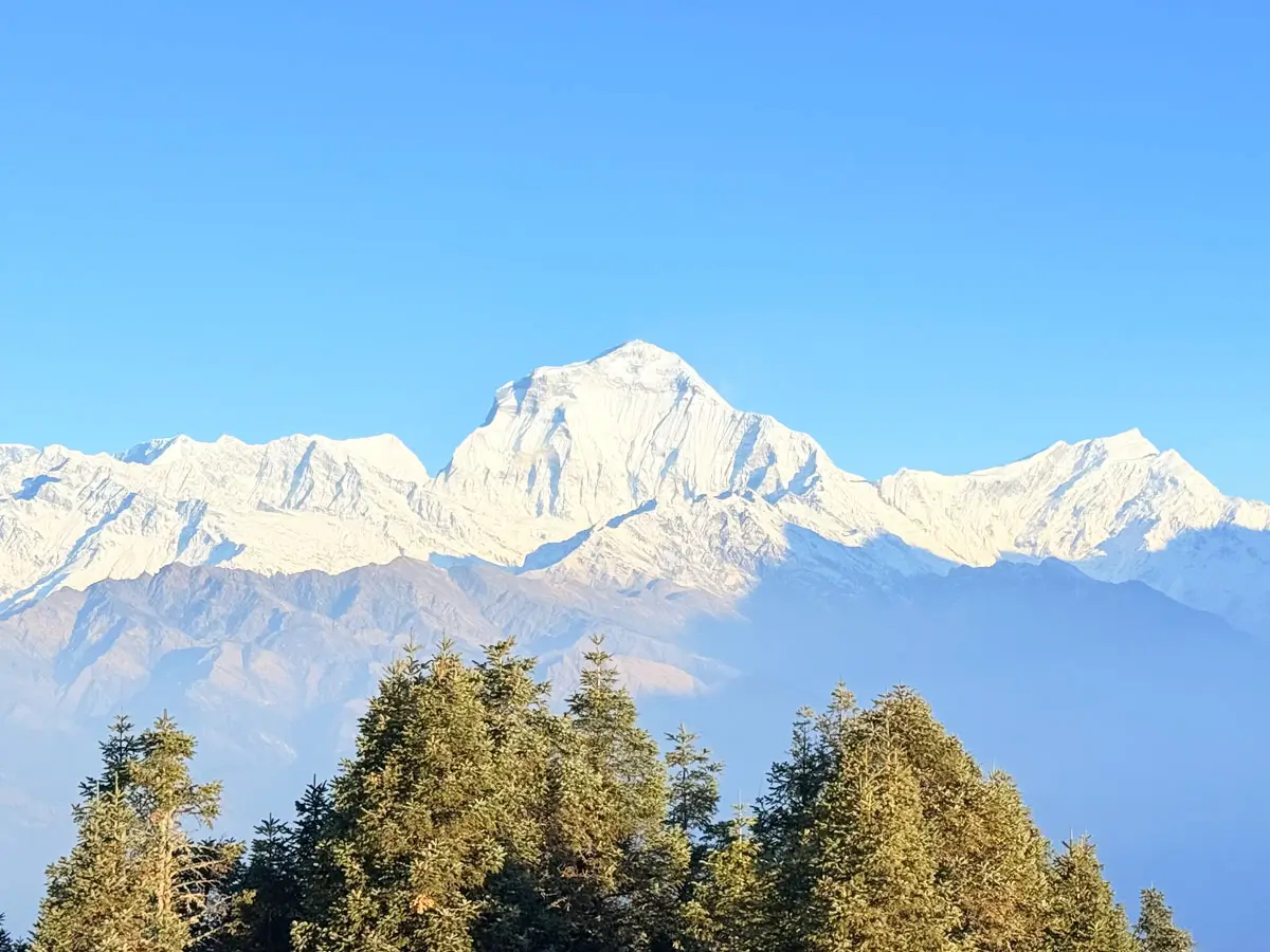 The Dhaulagiri view on Poon Hill Trek