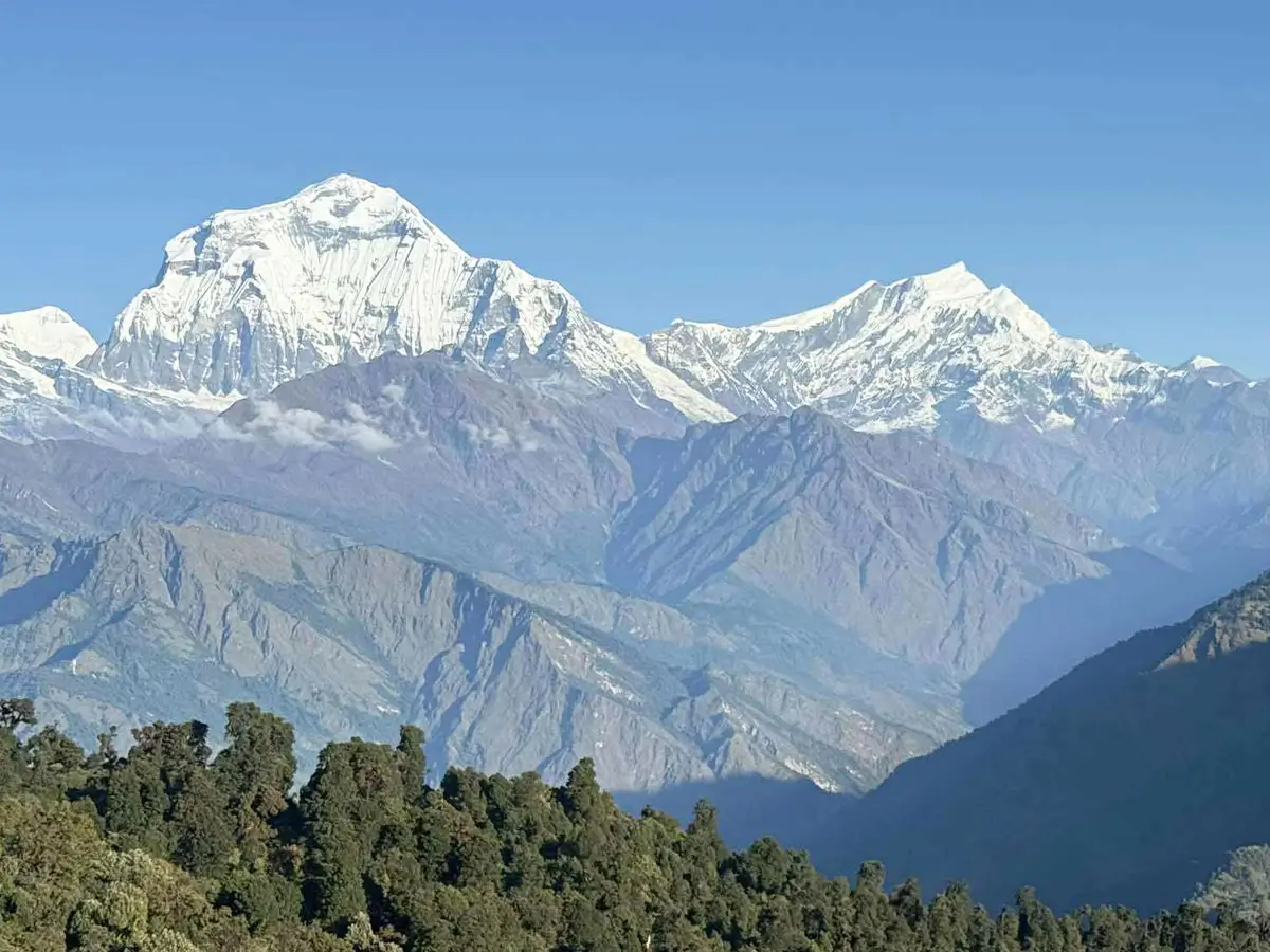 Mountain landscape on Poon Hill Trek